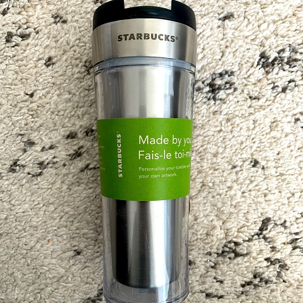Brand New Starbucks Stainless Steel “Doodle It” 16oz Tumbler